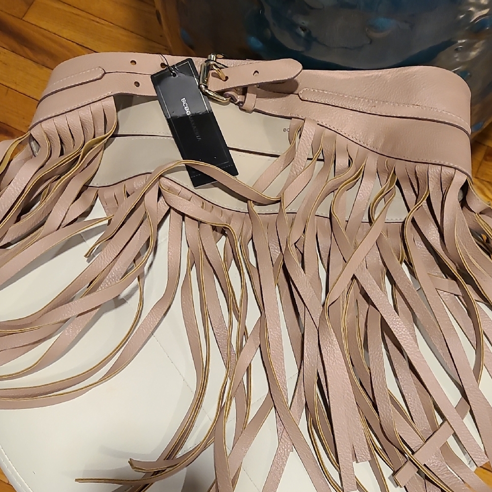 BCBGMaxAzria Pink Fringe Belt